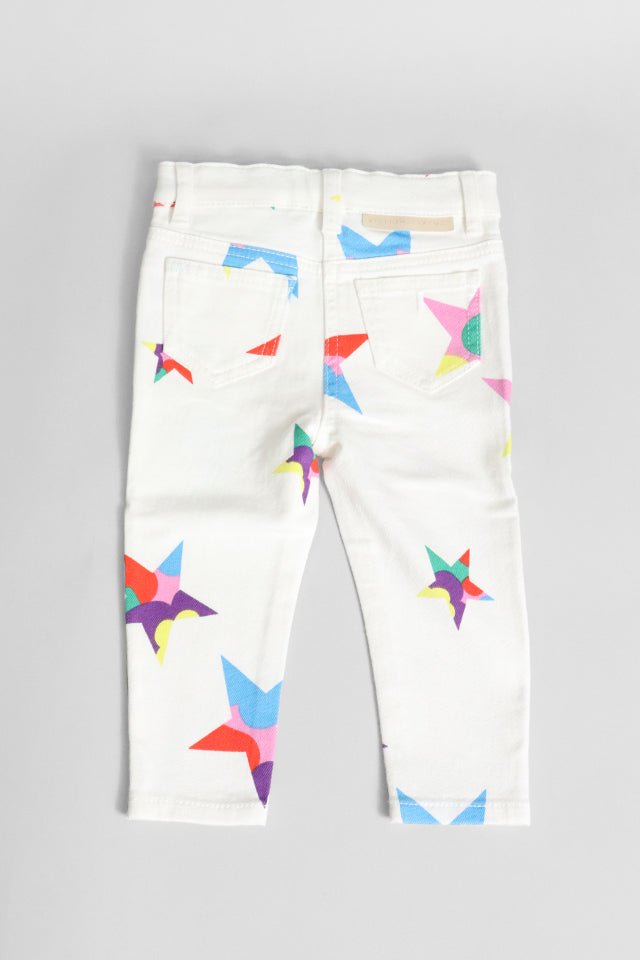 Jeans StellaMcCartney bianco con stelle - Angel Luxury