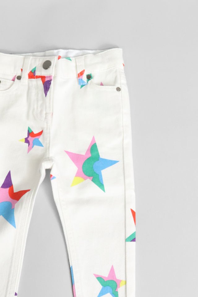 Jeans StellaMcCartney bianco con stelle - Angel Luxury