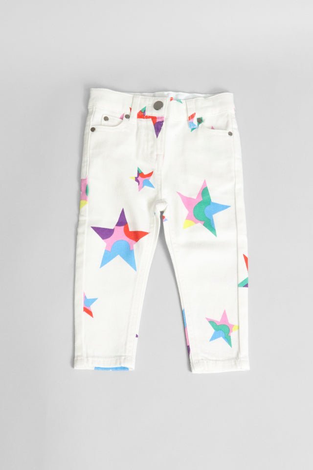 Jeans StellaMcCartney bianco con stelle - Angel Luxury