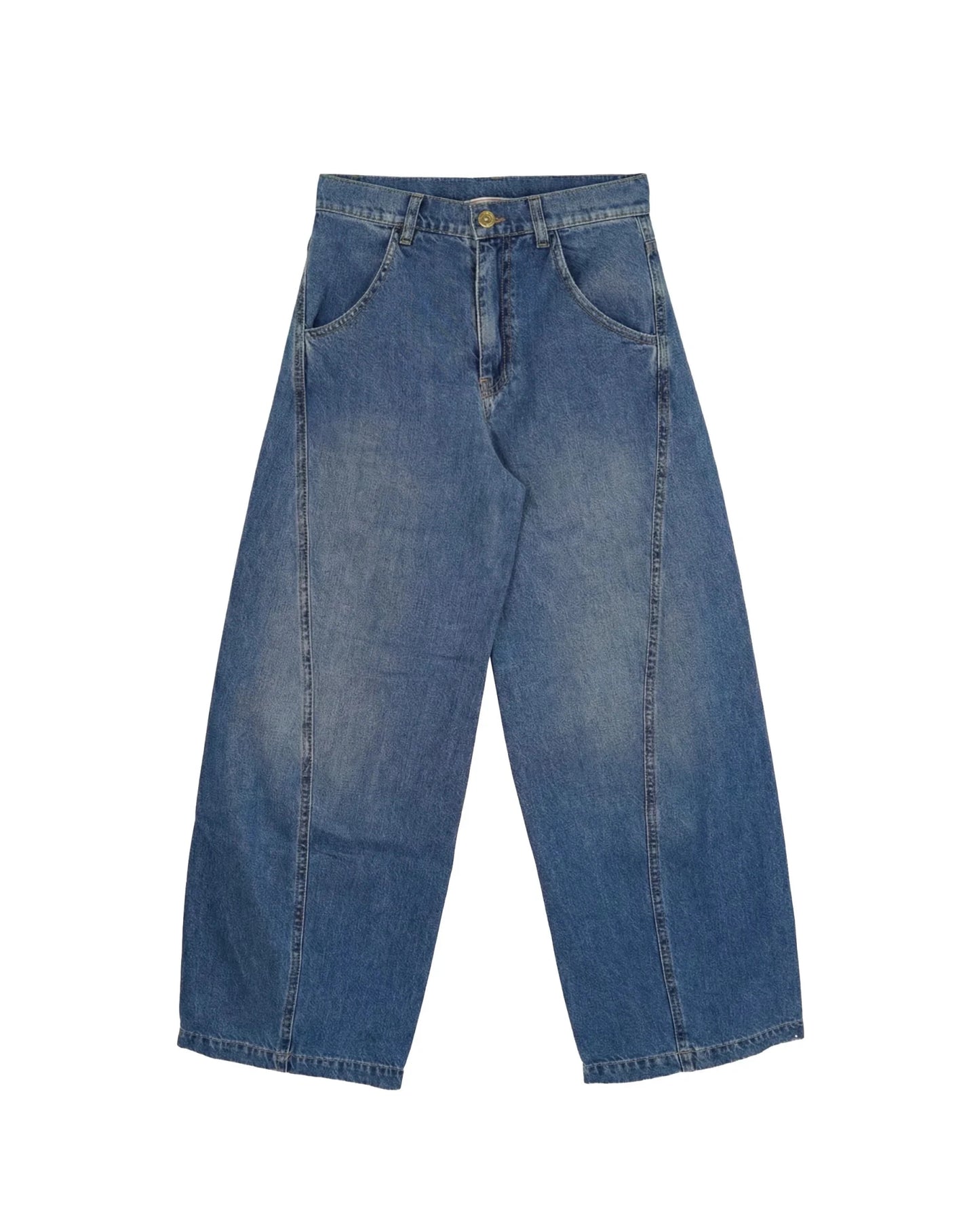 JEANS WIDE - LEG CON LOGO IN RILIEVO SUL RETRO ELISABETTA FRANCHI - Angel Luxury