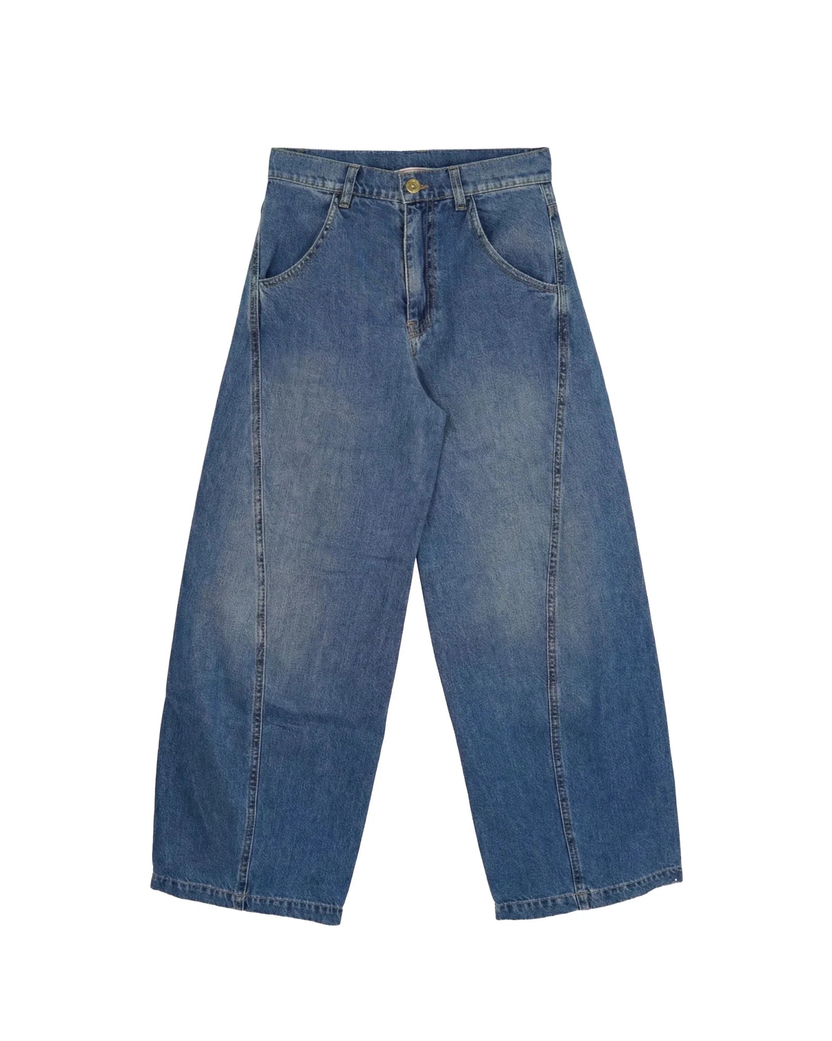 JEANS WIDE - LEG CON LOGO IN RILIEVO SUL RETRO ELISABETTA FRANCHI - Angel Luxury
