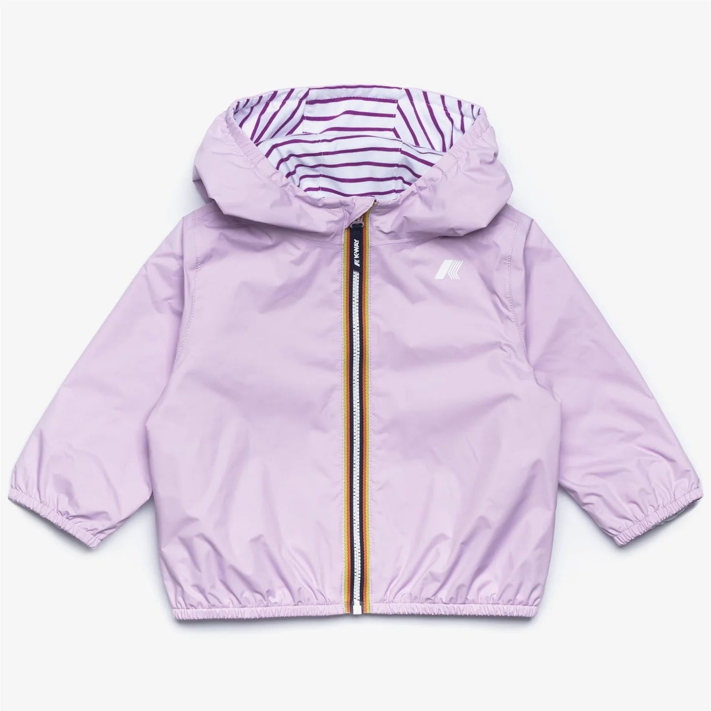 K - WAY A RIGHE REVERSIBILE LILLA - VIOLA - Angel Luxury