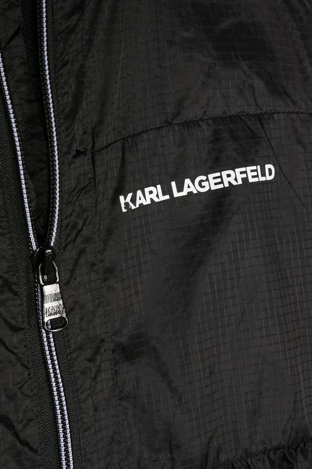 K-way con cappuccio Karl Lagerfeld nero - Angel Luxury