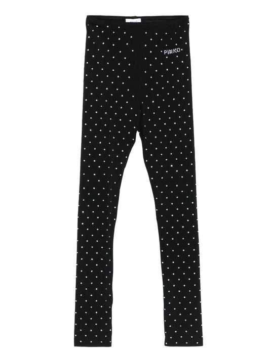 LEGGINGS CON STRASS NERO PINKO - Angel Luxury