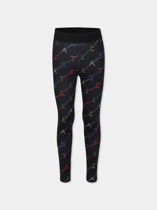 LEGGINGS NERO CON STAMPA STELLA MCCARTNEY - Angel Luxury