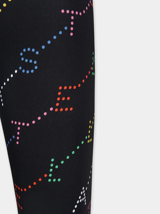 LEGGINGS NERO CON STAMPA STELLA MCCARTNEY - Angel Luxury