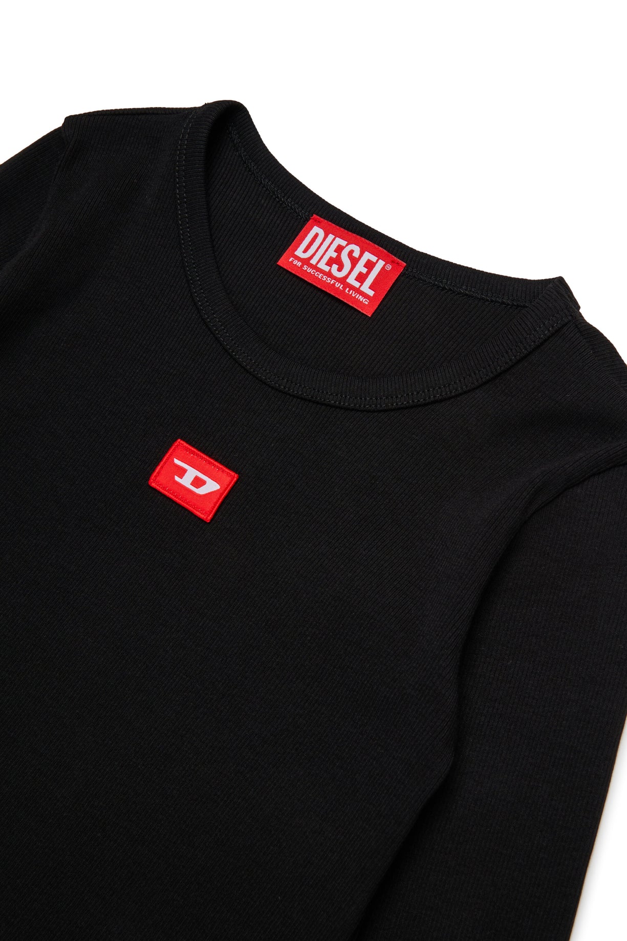 MAGLIA A COSTINE NERA CROPPED DIESEL - Angel Luxury