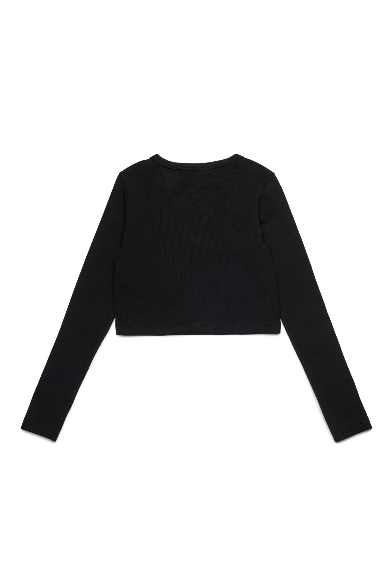 MAGLIA A COSTINE NERA CROPPED DIESEL - Angel Luxury
