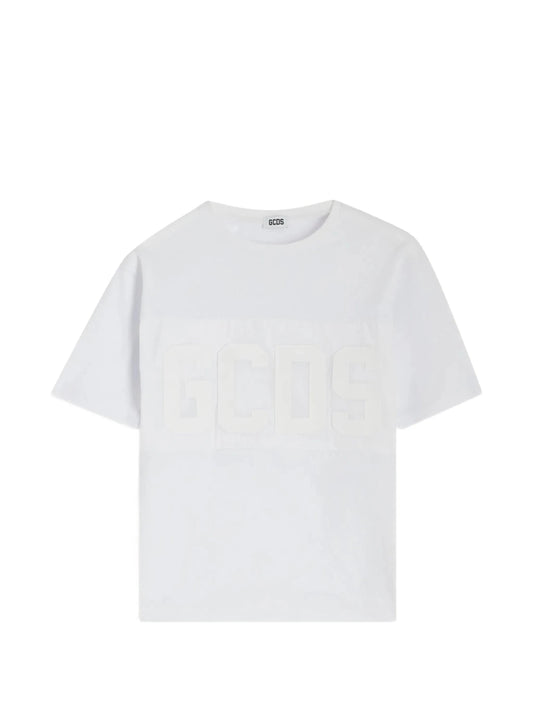 MAGLIA BIANCA CON LOGO GCDS BIANCO - Angel Luxury