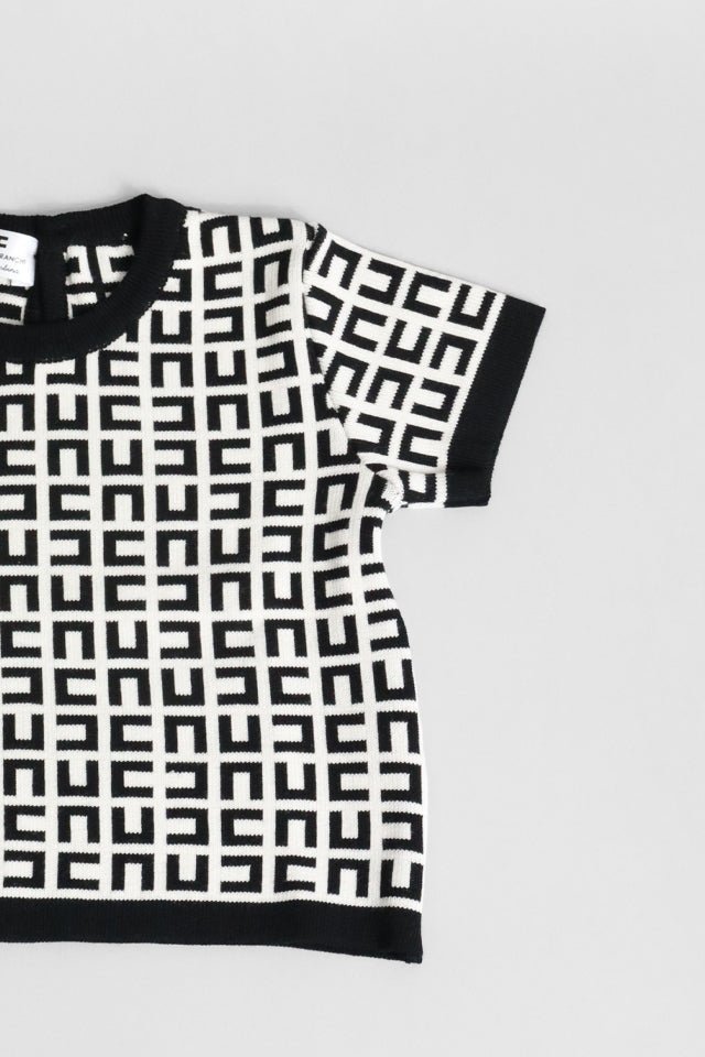 Maglia Elisabetta Franchi labirinto nero - Angel Luxury