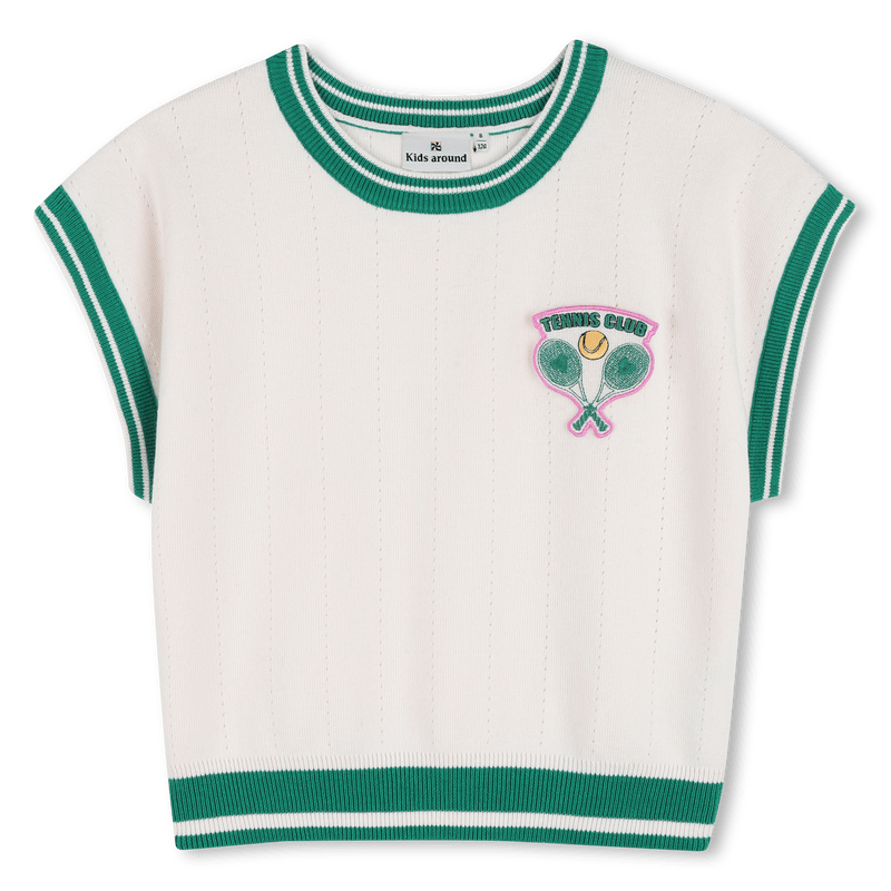 MAGLIA IN TRICOT PANNA TENNIS CLUB DI KIDS AROUND - Angel Luxury