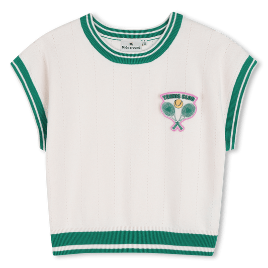 MAGLIA IN TRICOT PANNA TENNIS CLUB DI KIDS AROUND - Angel Luxury