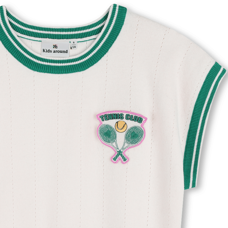 MAGLIA IN TRICOT PANNA TENNIS CLUB DI KIDS AROUND - Angel Luxury