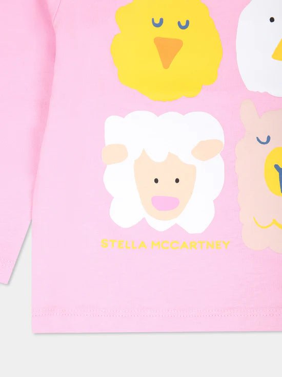 MAGLIA ROSA CON STAMPA STELLA MCCARTNEY - Angel Luxury