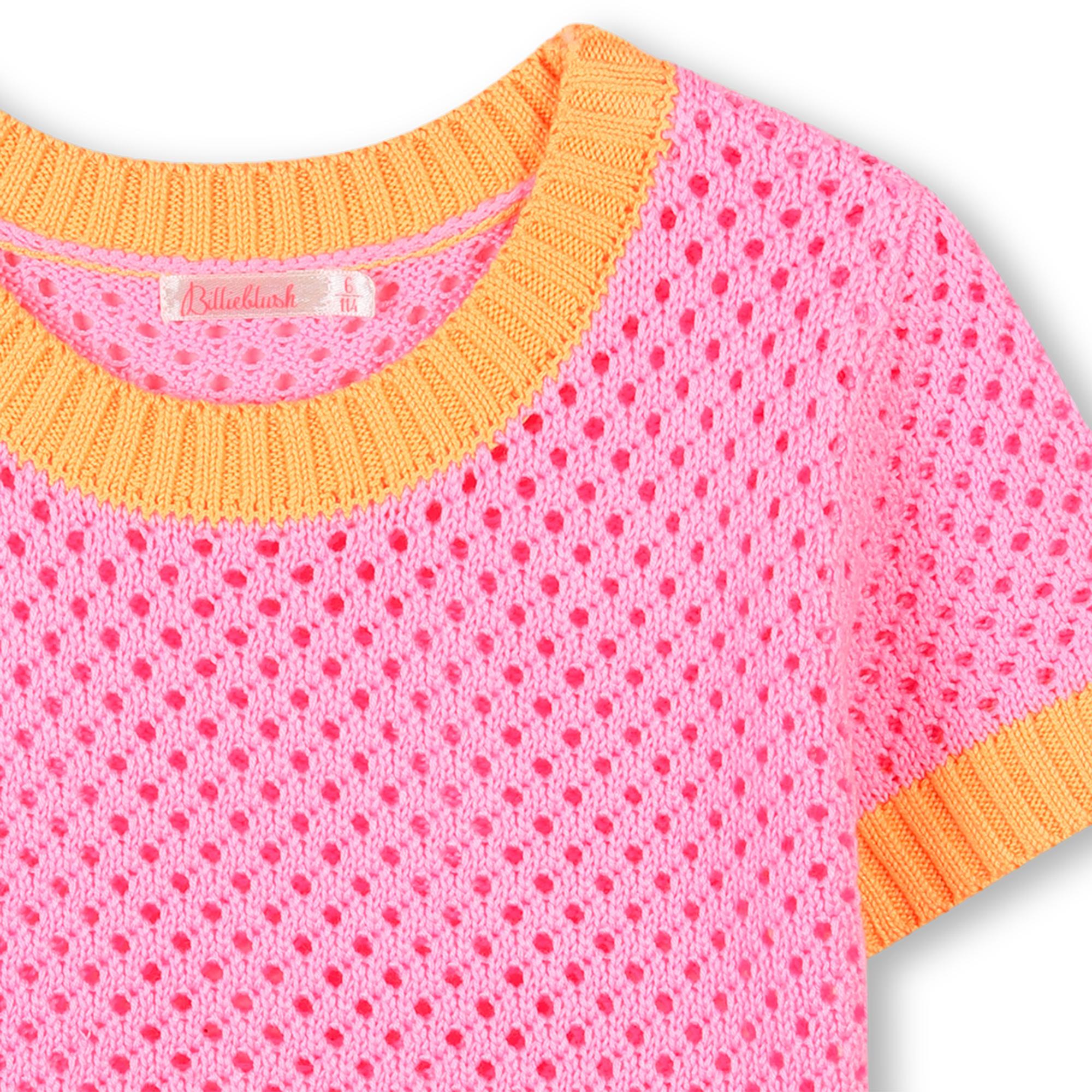 MAGLIA TRAFORATA ROSA - ARANCIO BILLIEBLUSH - Angel Luxury