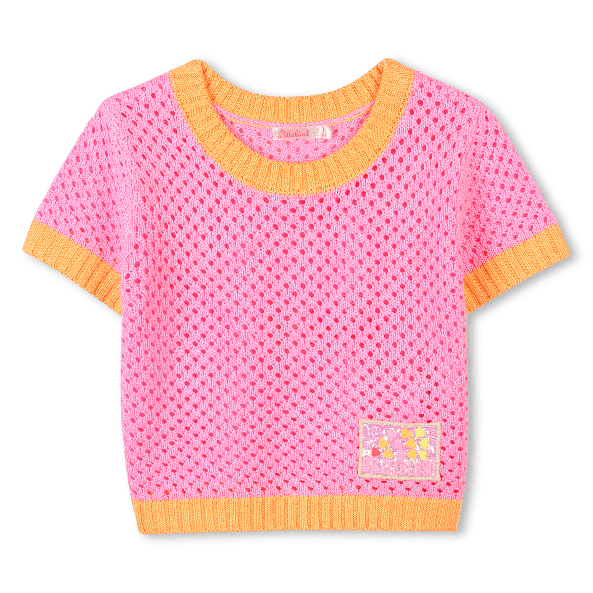 MAGLIA TRAFORATA ROSA - ARANCIO BILLIEBLUSH - Angel Luxury