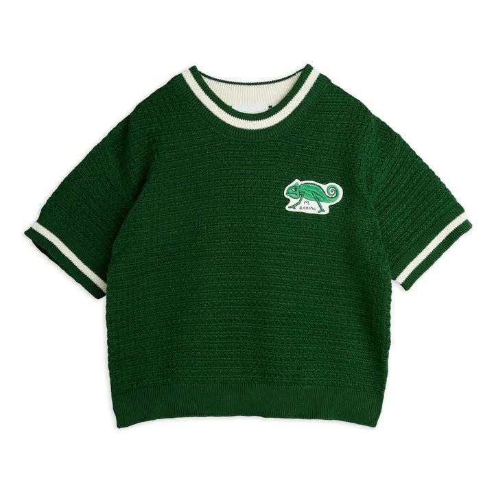MAGLIA UNCINETTO VERDE CON CAMALEONTE MINI RODINI - Angel Luxury