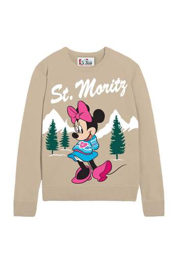 MAGLIONE BEIGE CON MINNIE LOGO ST.MORITZ MC2 SAINT BARTH - Angel Luxury