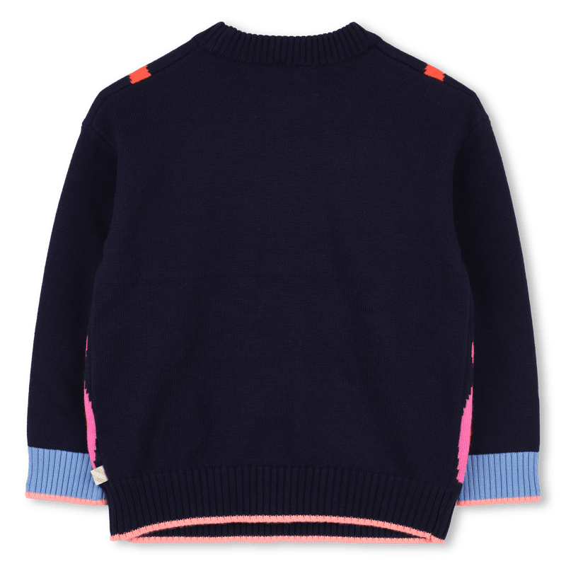 MAGLIONE BLU CON FARFALLA COLORATA BILLIEBLUSH - Angel Luxury