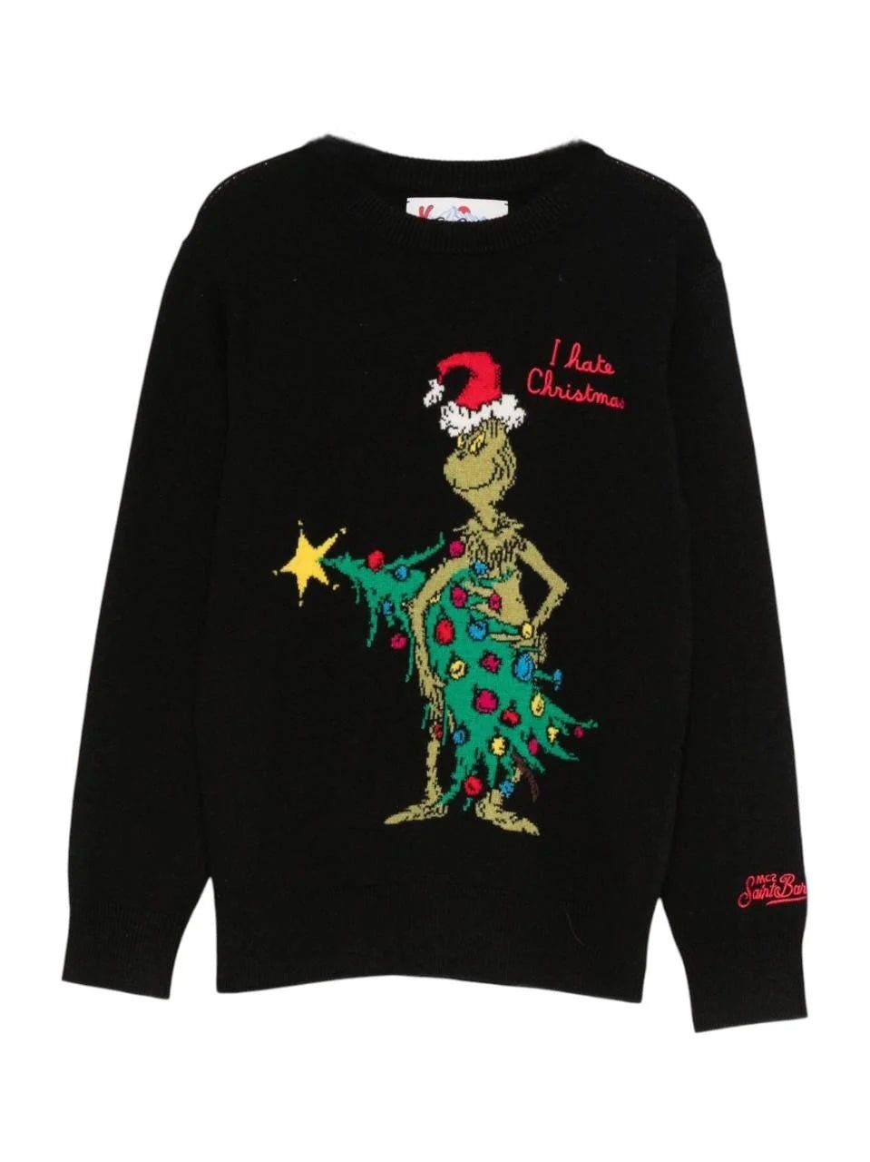 MAGLIONE BLU CON GRINCH NATALIZIO MC2 SAINT BARTH - Angel Luxury