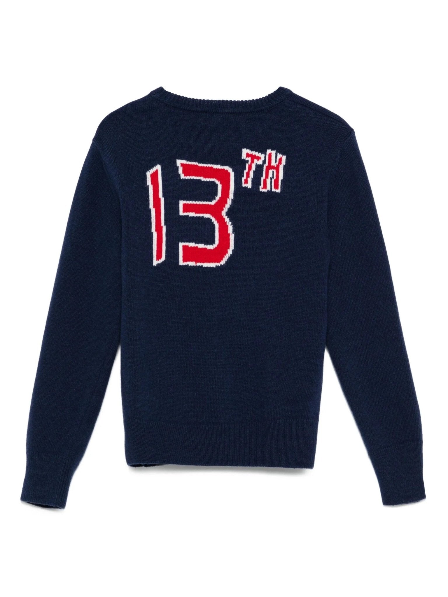 MAGLIONE BLU CON LOGO ROSSO DSQUARED2 - Angel Luxury