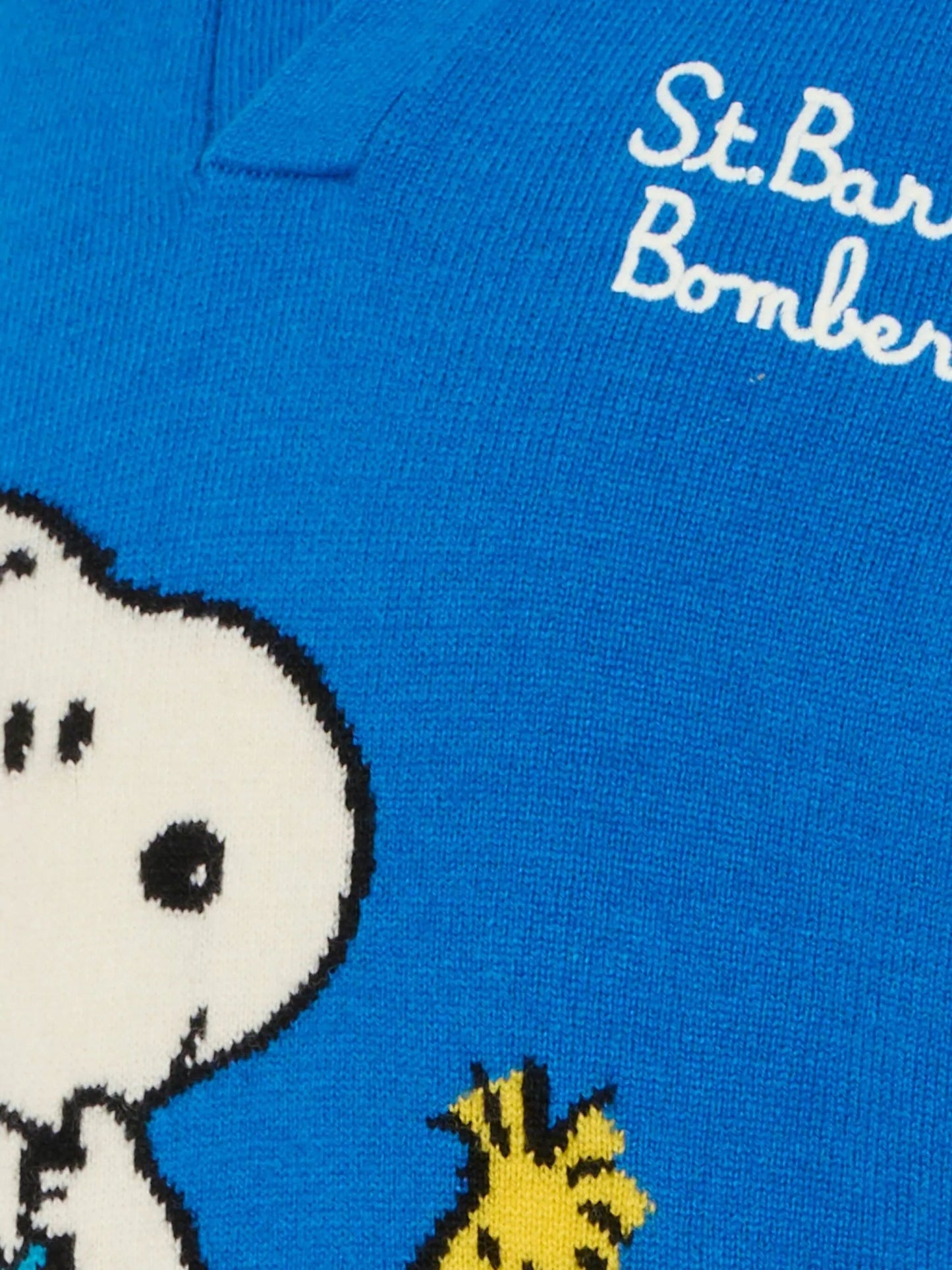 MAGLIONE CON COLLETTO BLU CON SNOOPY MC2 SAINT BARTH - Angel Luxury