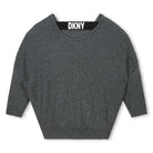 MAGLIONE CON SCOLLO SUL RETRO GRIGIO DKNY - Angel Luxury