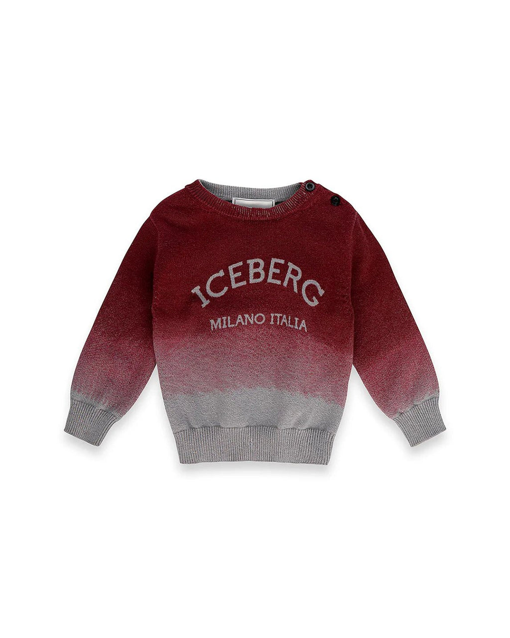 MAGLIONE GIROCOLLO BORDEAUX/GRIGIO - Angel Luxury