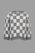 MAGLIONE GRIGIO/ BIANCO DOUUOD - Angel Luxury