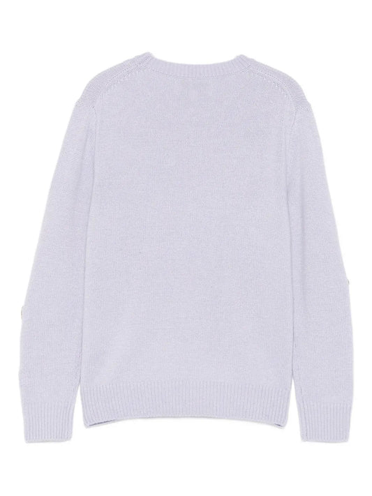 MAGLIONE LILLA CON DOLCI IN RICAMO " PASTICCIONA" MC2 SAINT BARTH - Angel Luxury