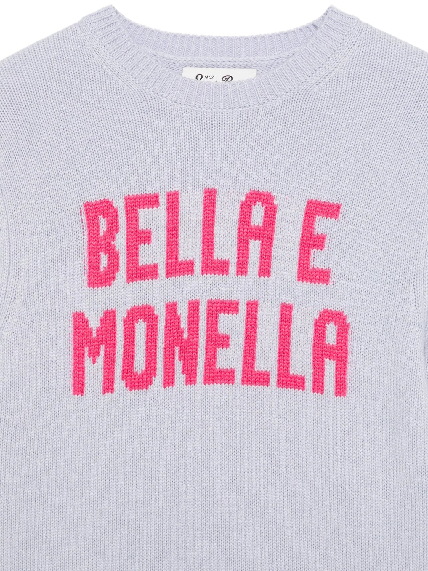 MAGLIONE LILLA CON STAMPA BELLA E MONELLA MC2 SAINT BARTH - Angel Luxury