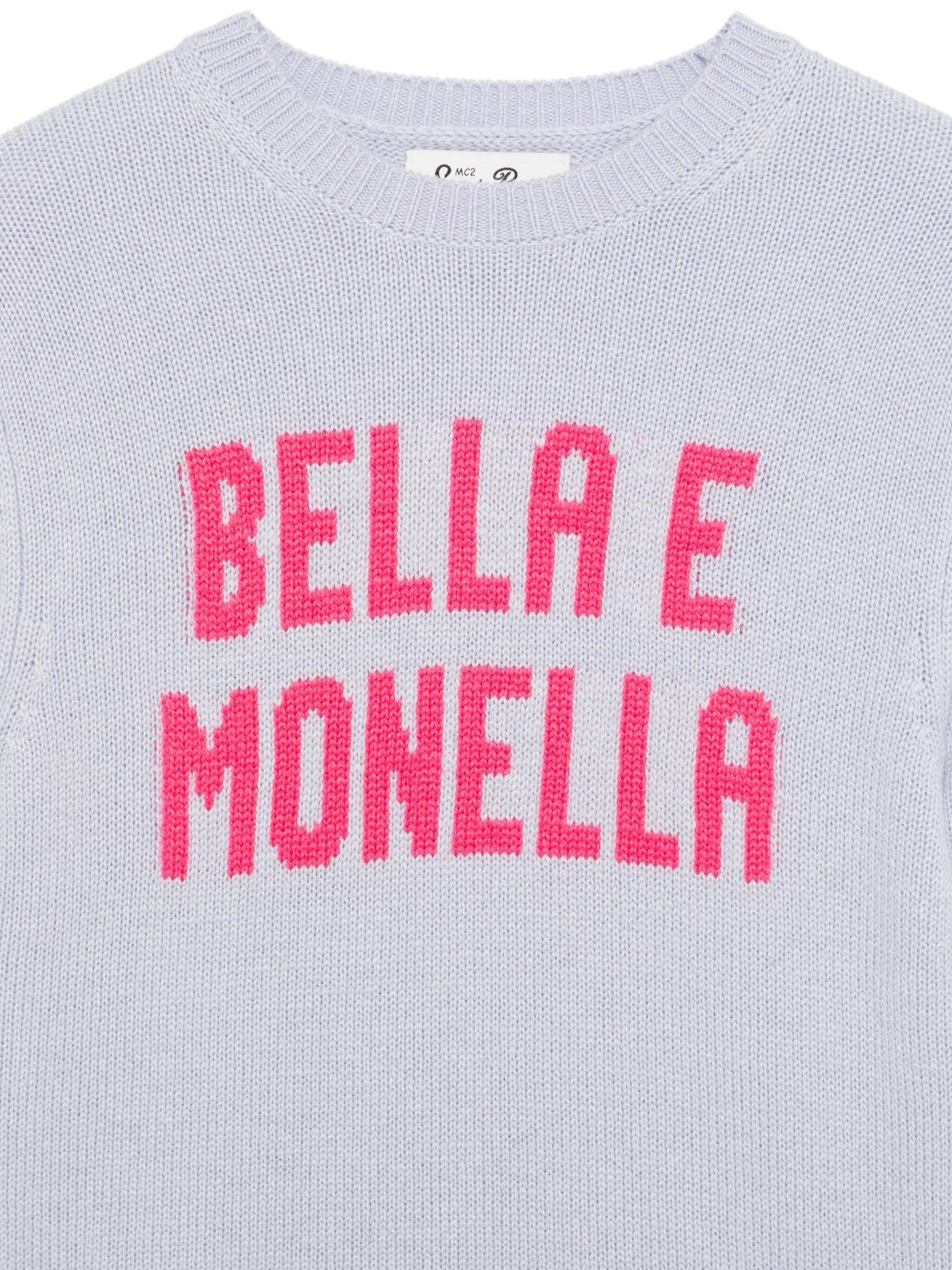MAGLIONE LILLA CON STAMPA BELLA E MONELLA MC2 SAINT BARTH - Angel Luxury