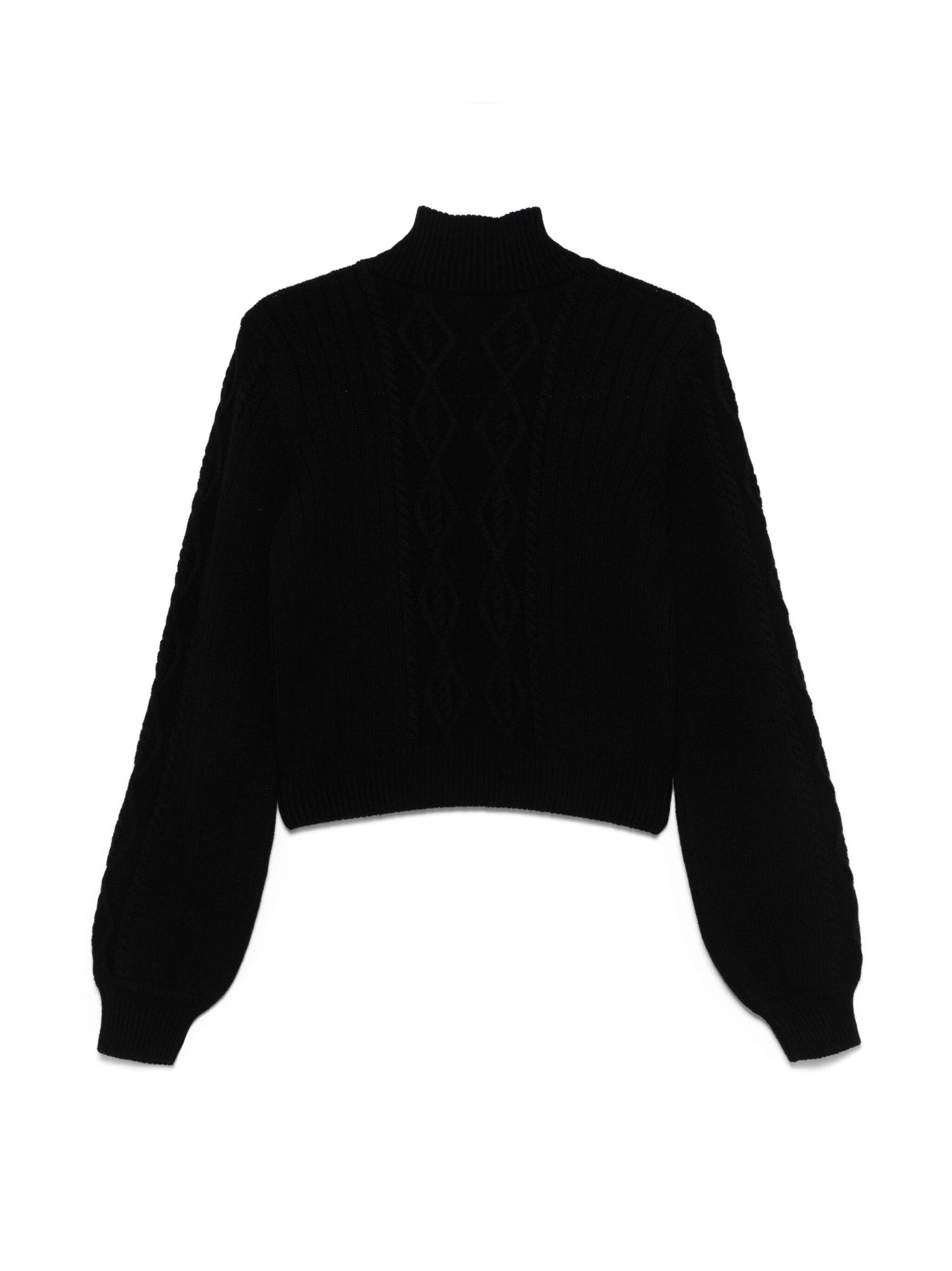MAGLIONE NERO CON LOGO BURRO ELISABETTA FRANCHI - Angel Luxury
