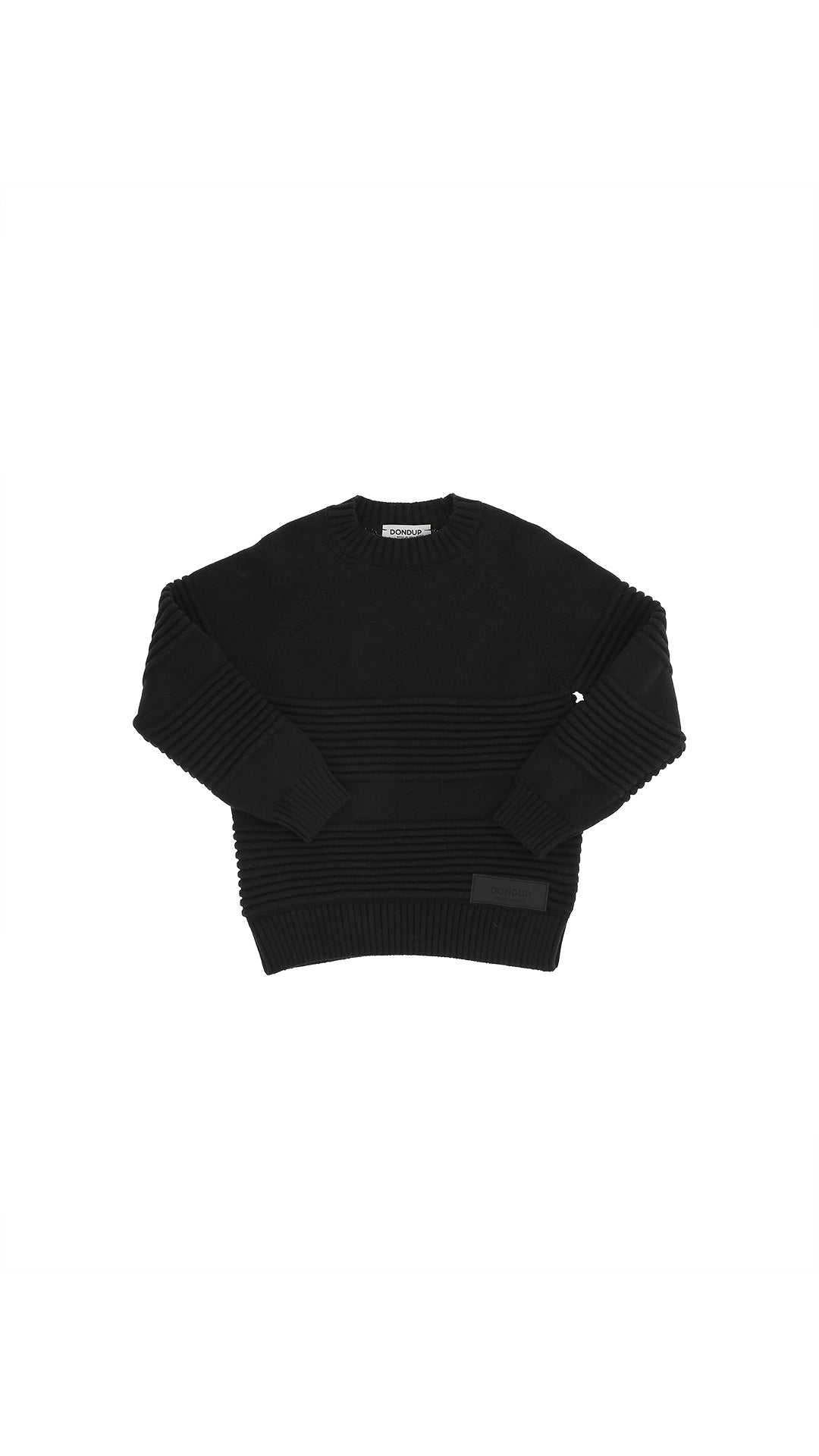 MAGLIONE NERO CON LOGO GOMMATO DONDUP - Angel Luxury