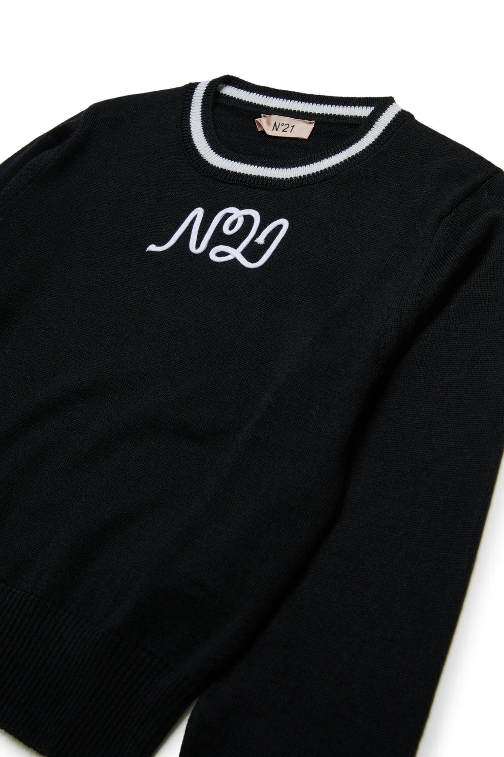 MAGLIONE NERO CON LOGO N21 - Angel Luxury