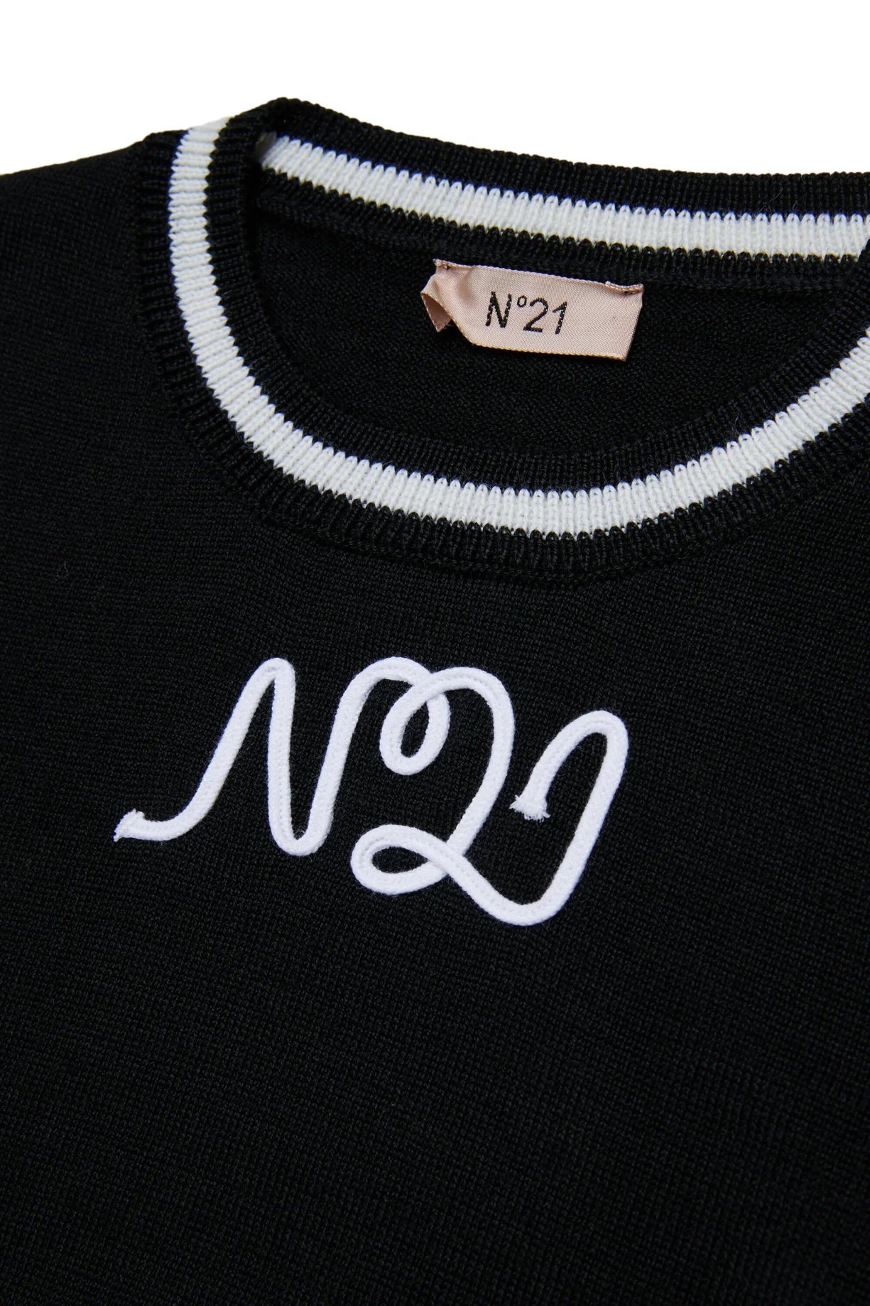 MAGLIONE NERO CON LOGO N21 - Angel Luxury