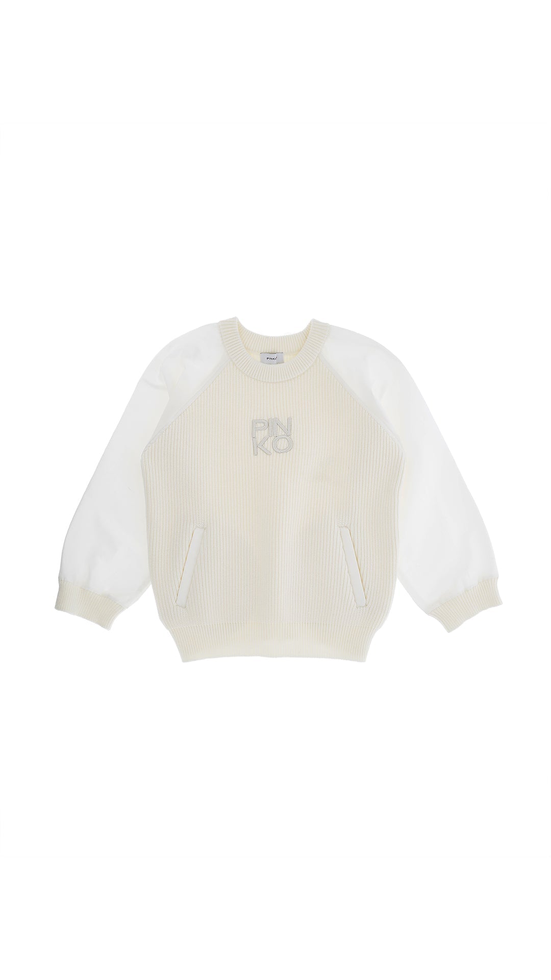 MAGLIONE PANNA CON LOGO IN RICAMO PINKO - Angel Luxury