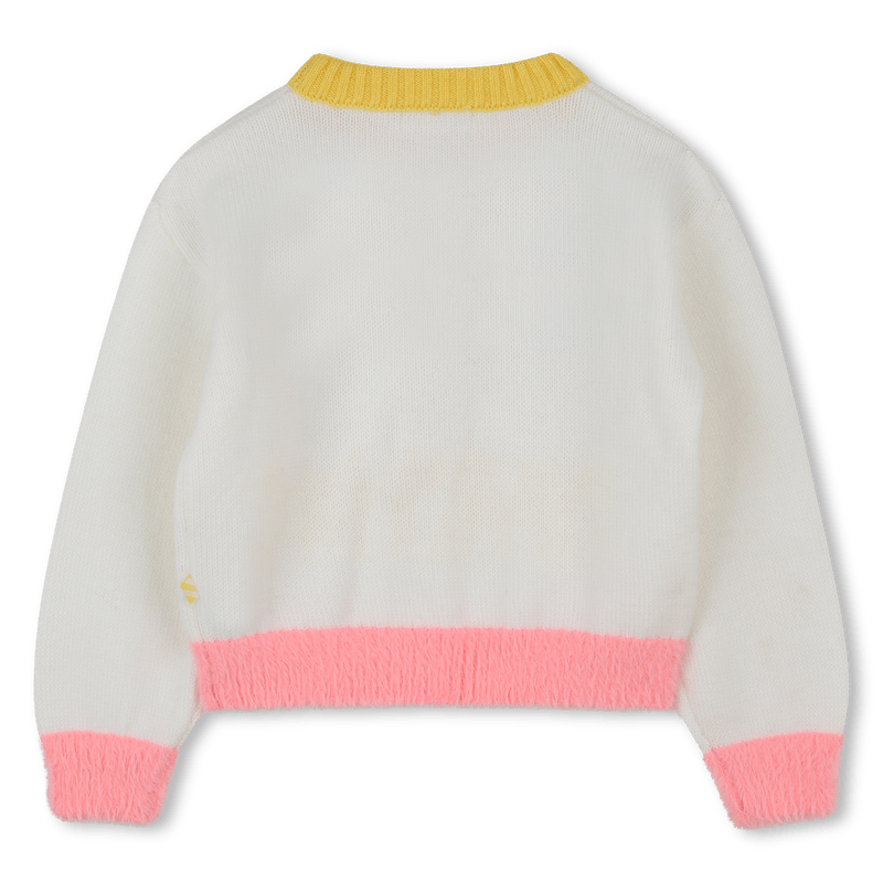 MAGLIONE PANNA/ROSA CON SCRITTE COLORATE BILLIEBLUSH - Angel Luxury