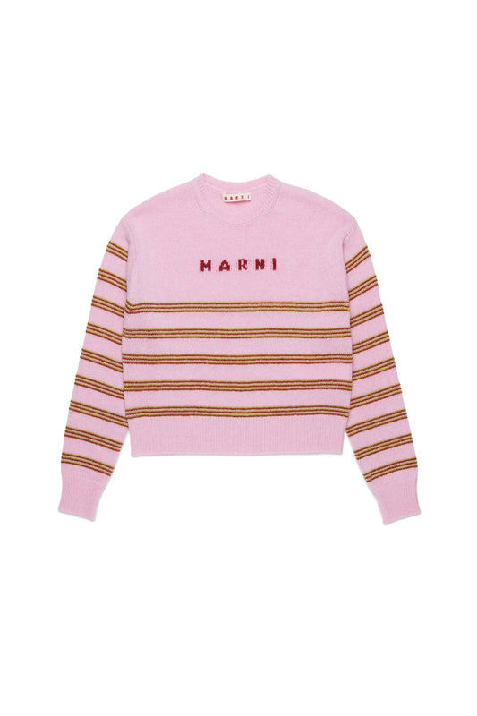 MAGLIONE ROSA A RIGHE MARNI - Angel Luxury