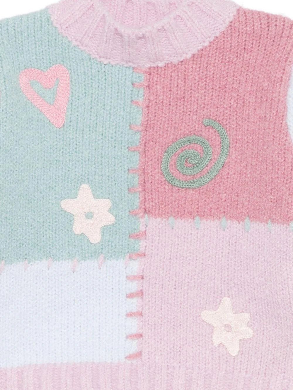 MAGLIONE ROSA CON RICAMO PATCHWORK STELLA MCCARTNEY - Angel Luxury