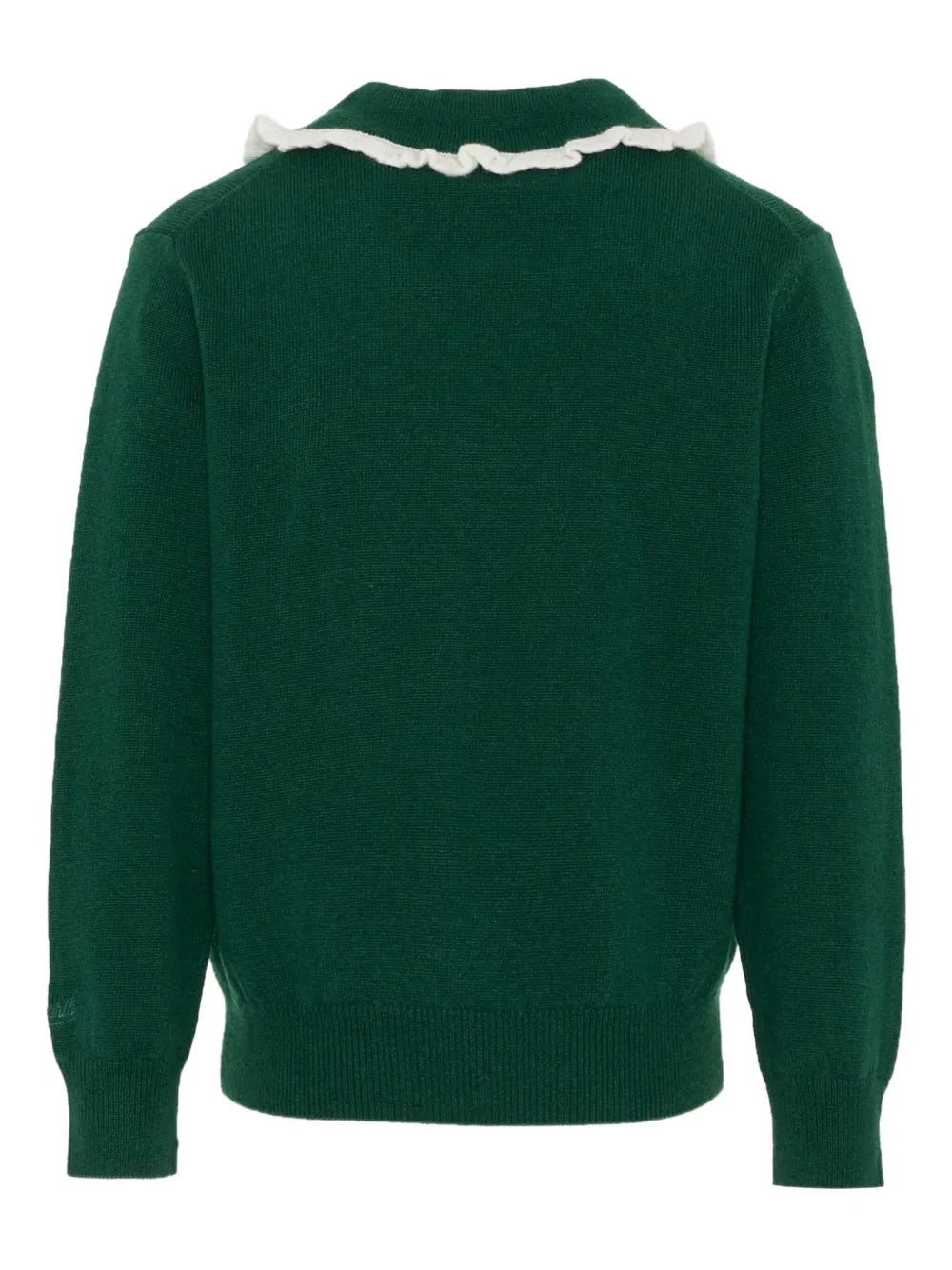 MAGLIONE VERDE CON COLLETTO IN RUCHES SNOOPY MC2 SAINT BARTH - Angel Luxury