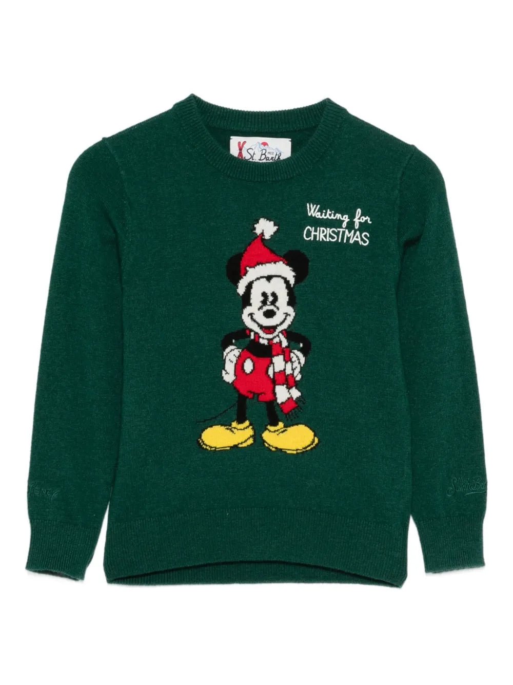 MAGLIONE VERDE CON TOPOLINO NATALIZIO MC2 SAINT BARTH - Angel Luxury