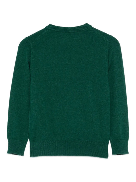 MAGLIONE VERDE CON TOPOLINO NATALIZIO MC2 SAINT BARTH - Angel Luxury