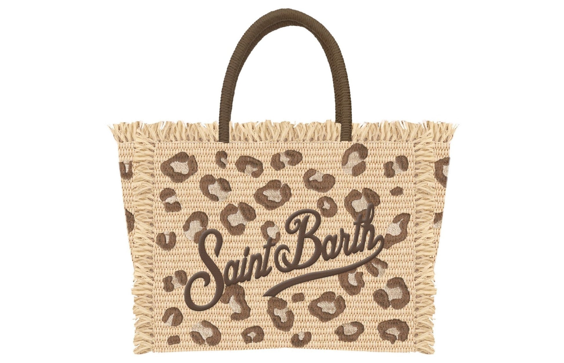 MINI BAG MC2 SAINT BARTH IN PAGLIA CON EFFETTO LEOPARDATO - Angel Luxury