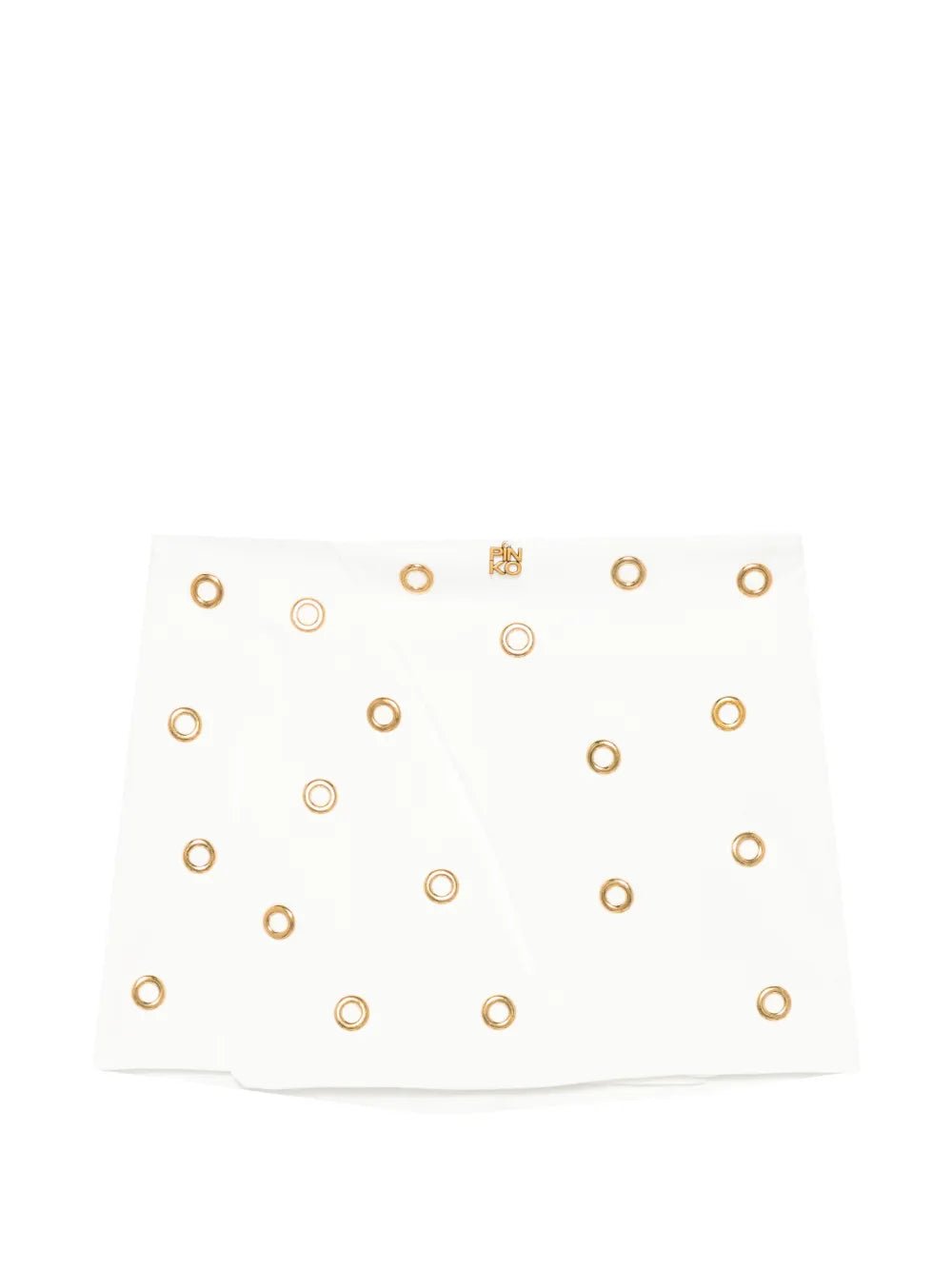 MINIGONNA BIANCA CON OCCHIELLI ORO PINKO - Angel Luxury