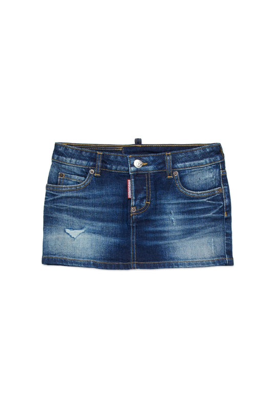 MINIGONNA IN DENIM BLU SCURO DSQUARED2 - Angel Luxury