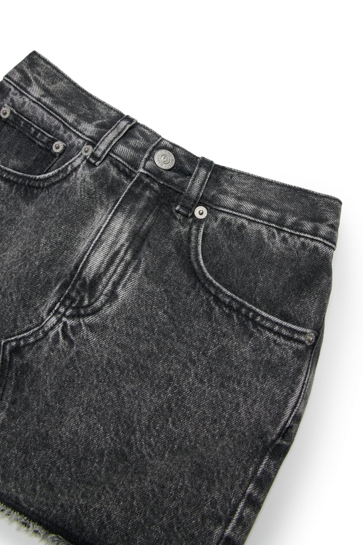 MINIGONNA IN DENIM GRIGIA SFUMATA MAISON MARGIELA - Angel Luxury