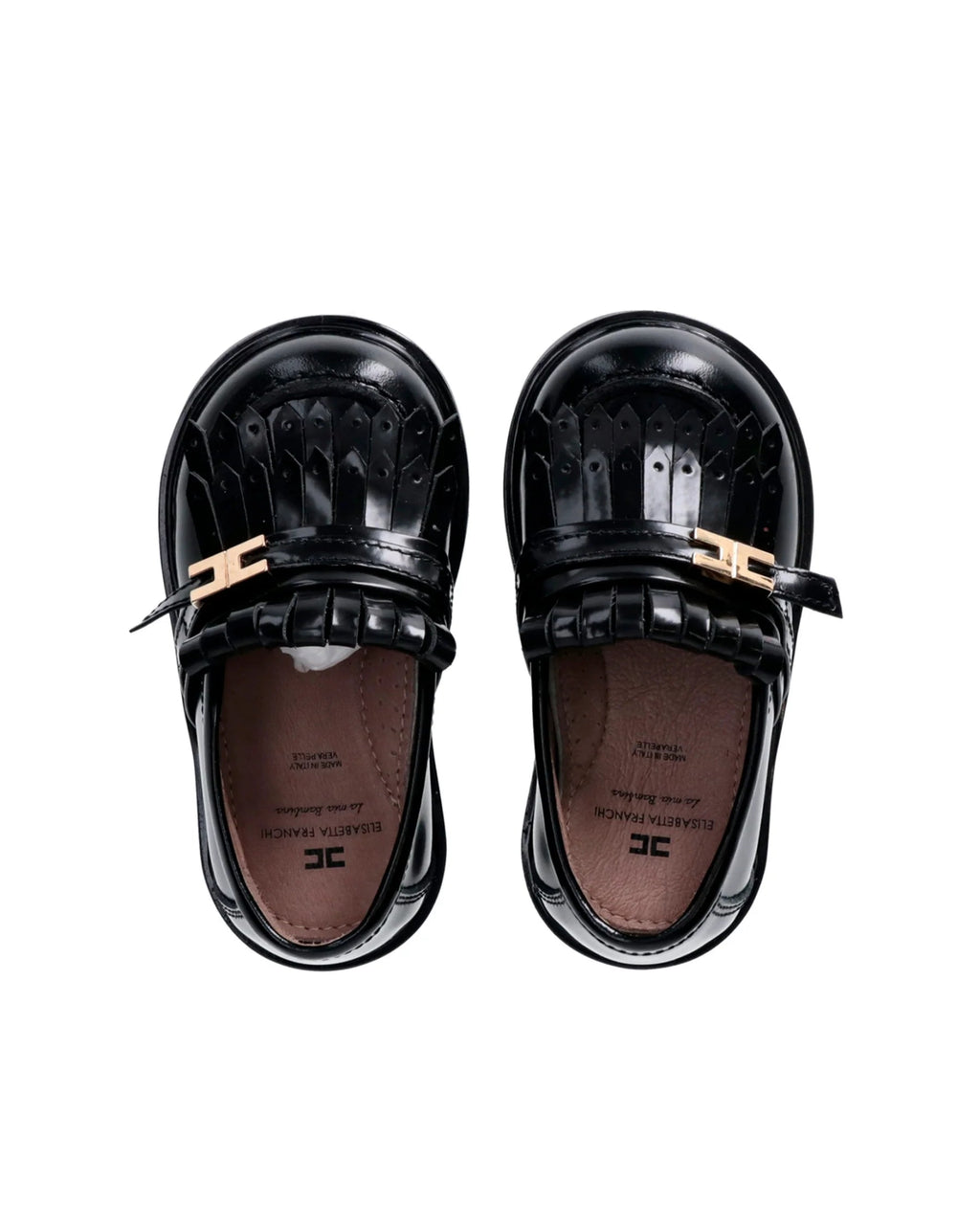 MOCASSINO CON FRANGE NERO ELISABETTA FRANCHI - Angel Luxury