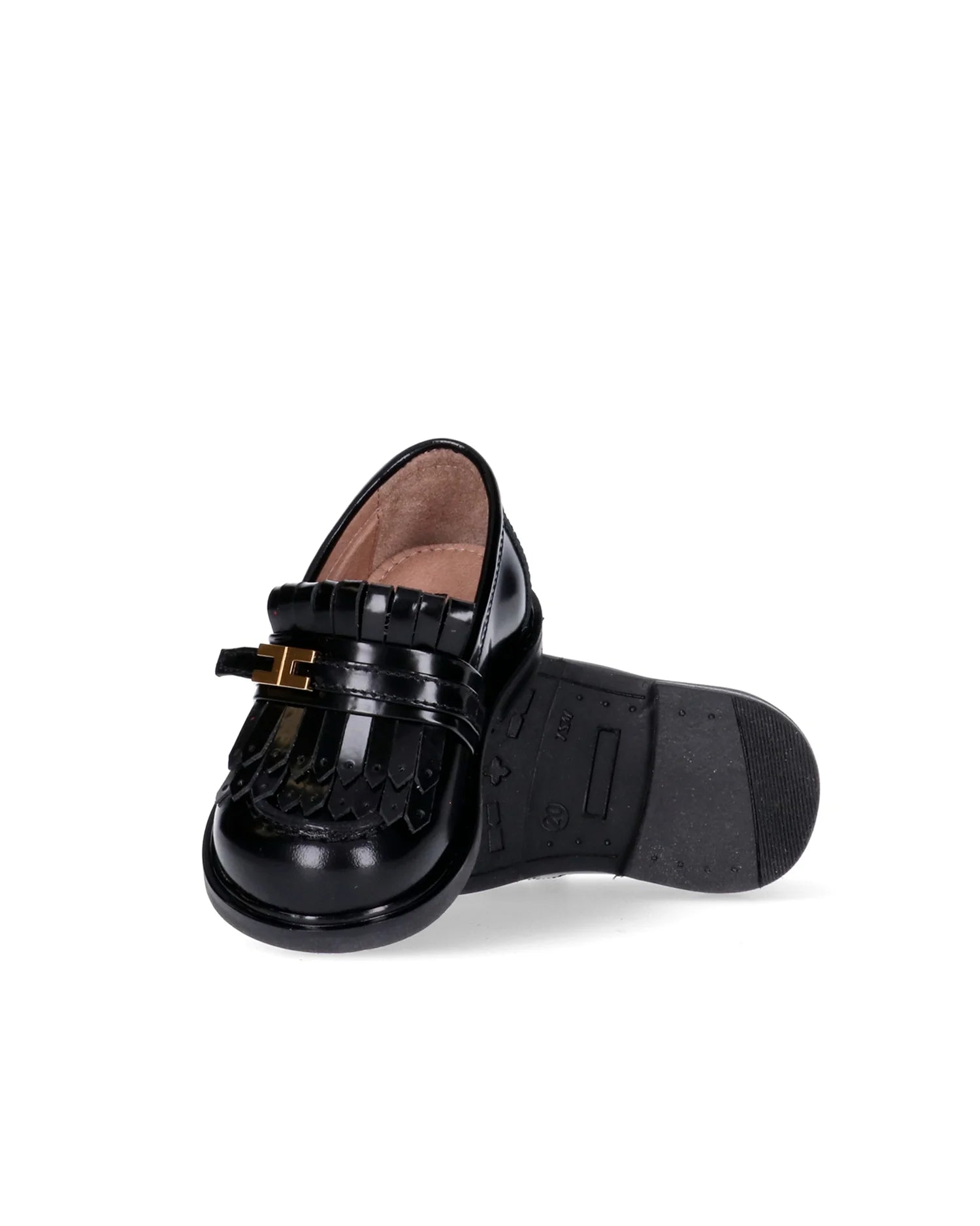 MOCASSINO CON FRANGE NERO ELISABETTA FRANCHI - Angel Luxury