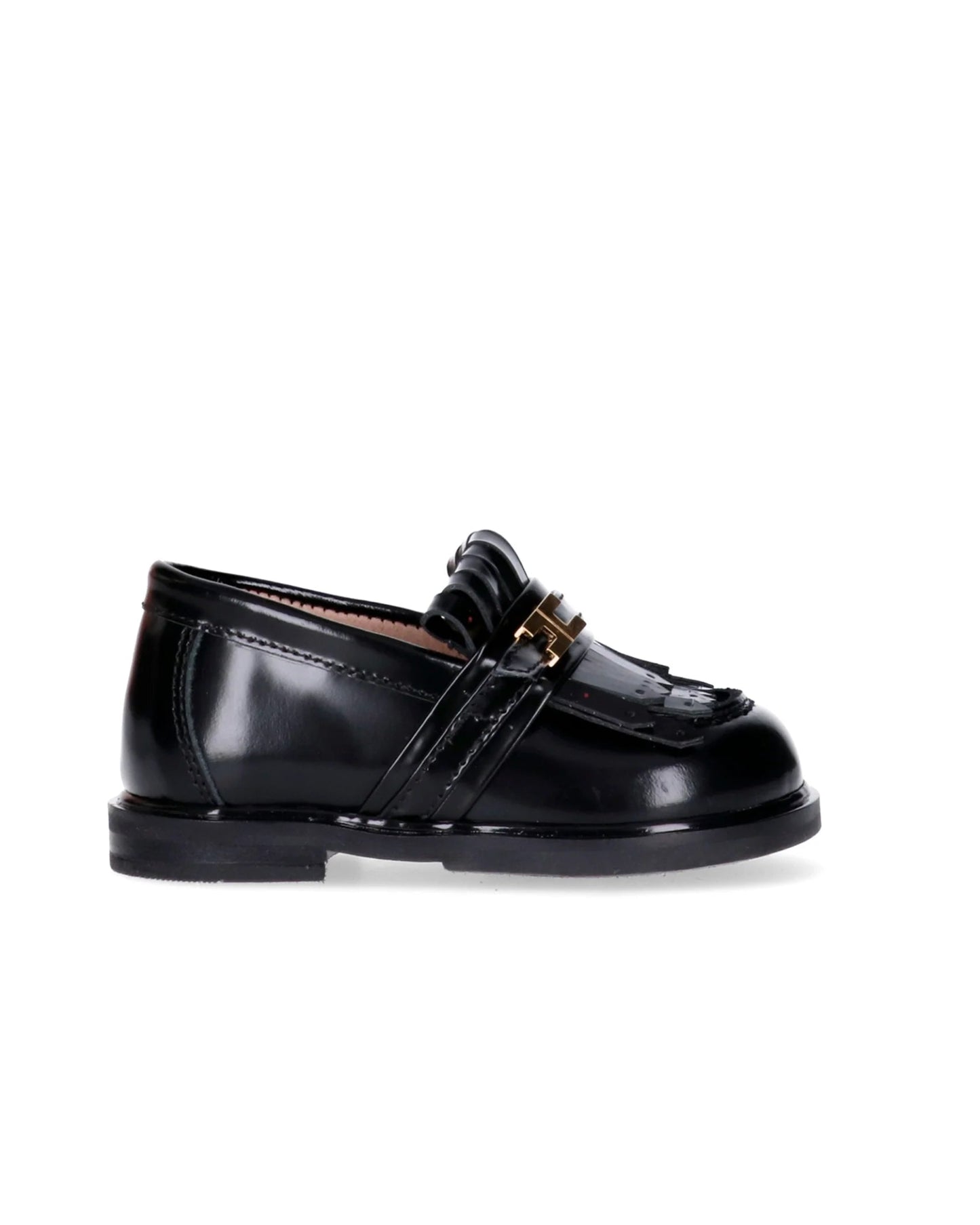 MOCASSINO CON FRANGE NERO ELISABETTA FRANCHI - Angel Luxury